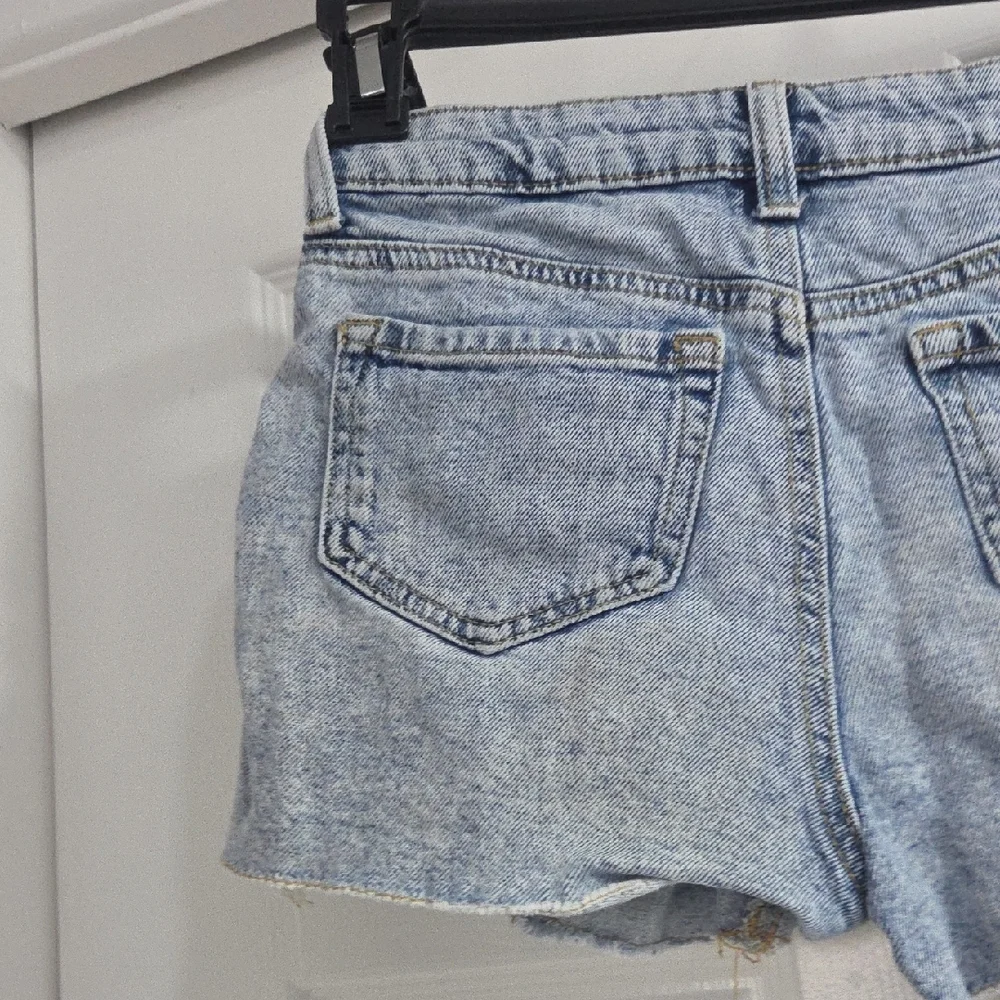Justice Light Blue Distressed Jean Shorts